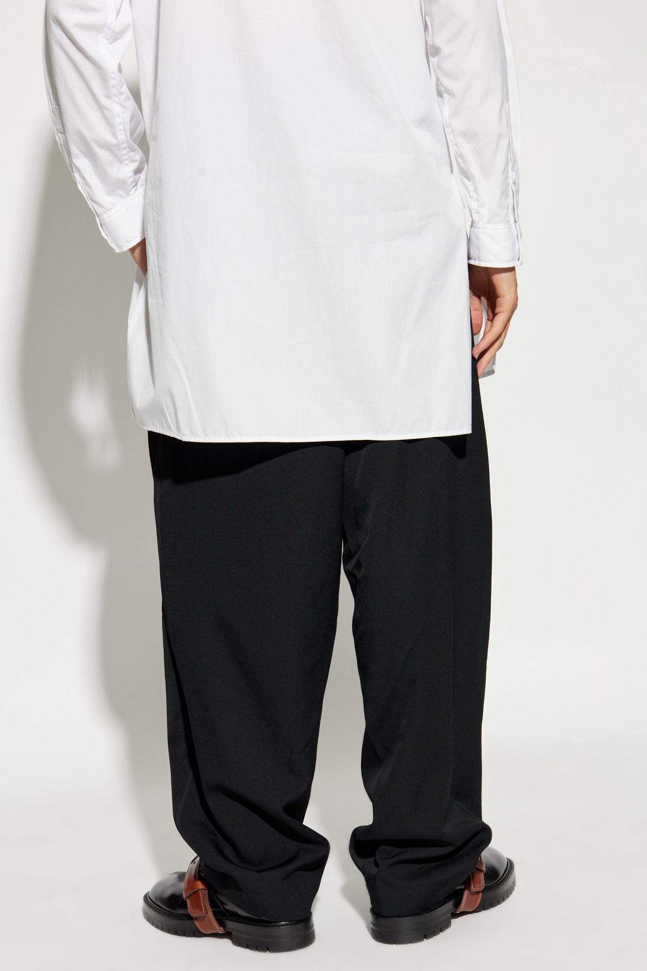 Yohji Yamamoto Wide-leg drape trousers