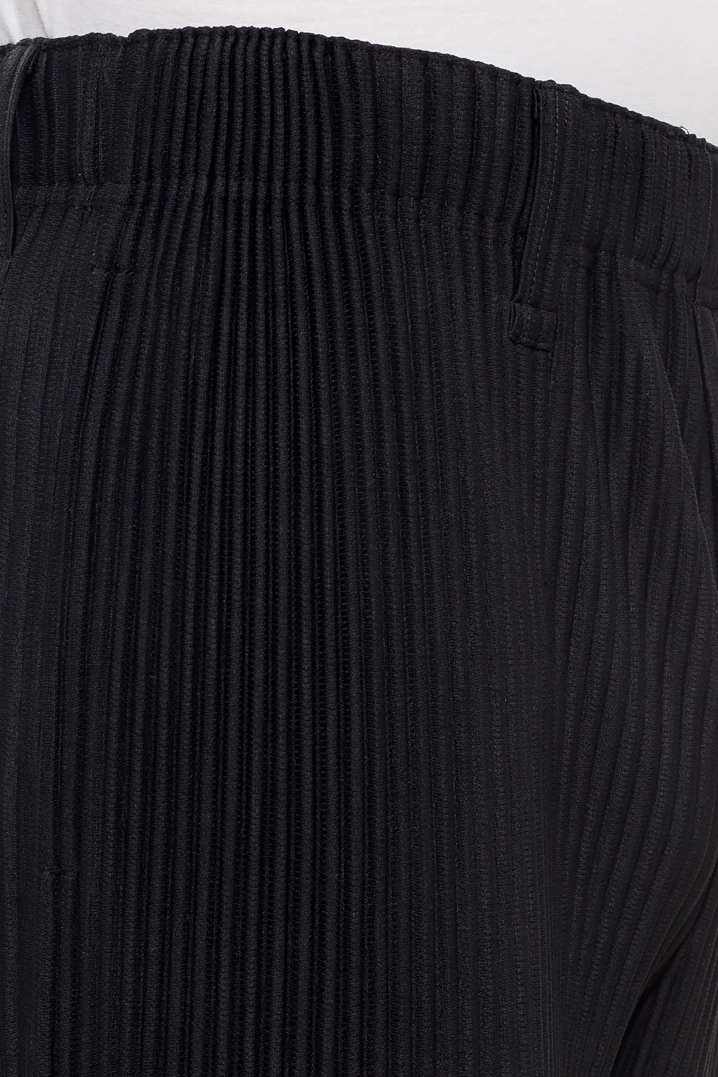 IetpShops Germany - High Waist Flare Jeans with Navy Blue Tassels and  Stitching Detail - Black Ribbed trousers Issey Miyake Homme Plisse