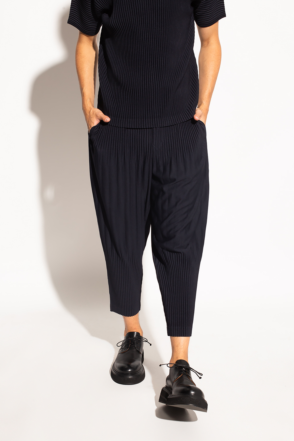 polka dot track pants Pleated trousers