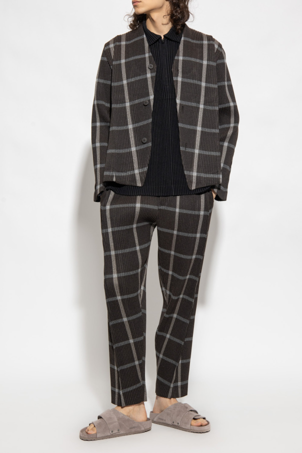 Issey Miyake Homme Plisse Checked trousers