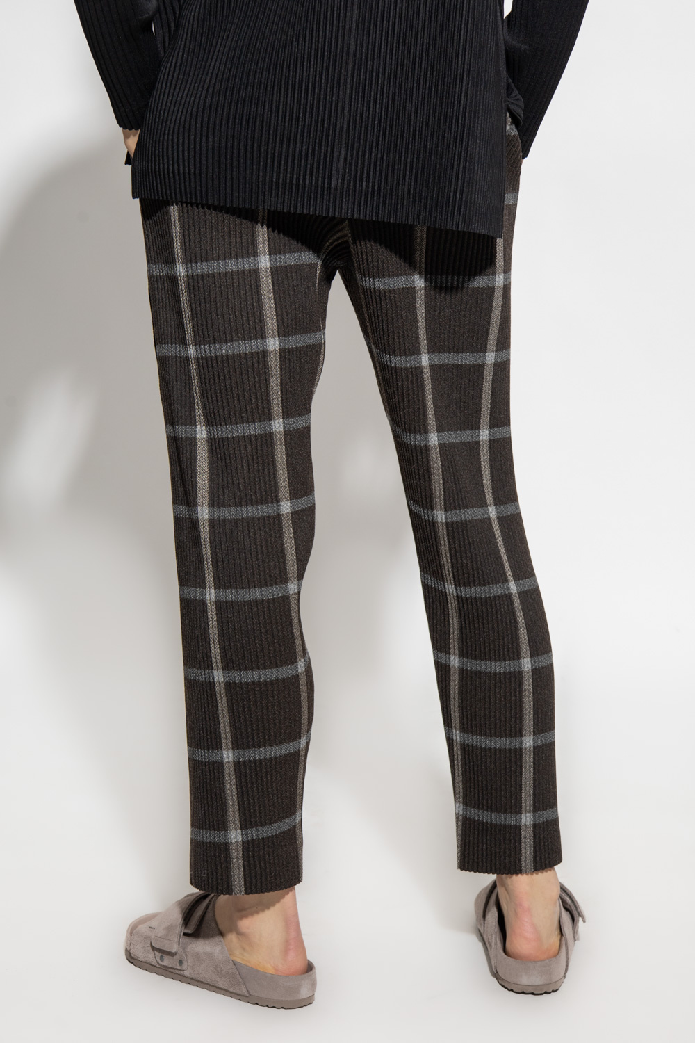 Emilio Pucci Junior graphic-print cotton leggings Checked trousers