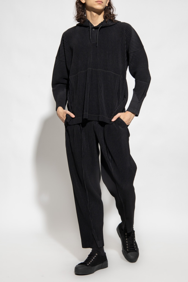 Issey Miyake Homme Plisse Pleated jersey trousers
