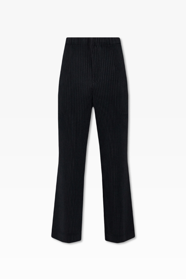 Black Plisse Belted Trouser – Ziran