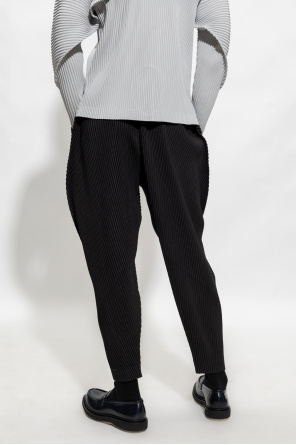 Issey Miyake Homme Plisse Ribbed Sold-Out trousers with wide legs