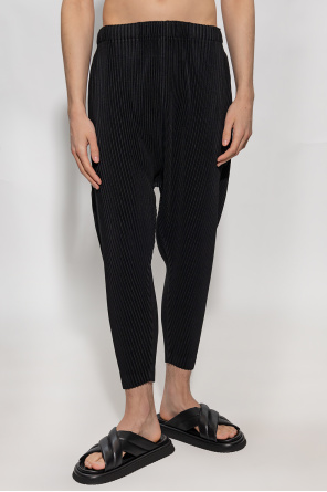 Issey Miyake Homme Plisse Pleated high-rise trousers