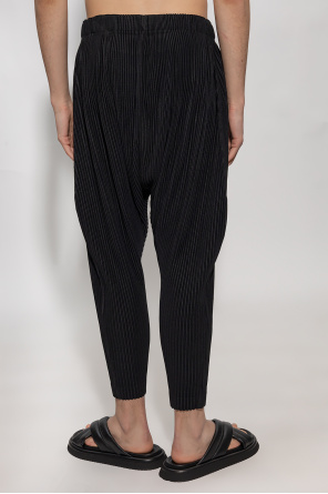 Issey Miyake Homme Plisse Pleated high-rise trousers