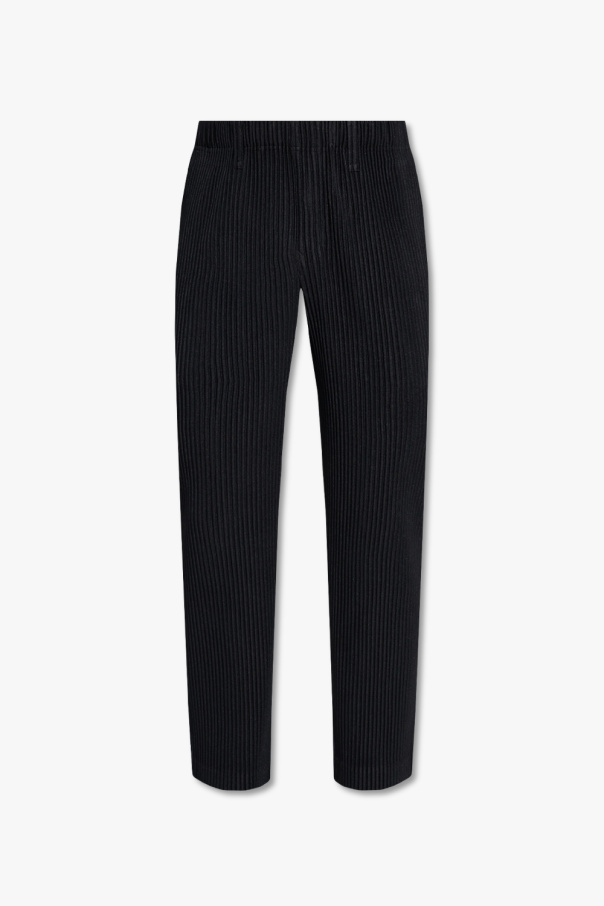 Issey Miyake Homme Plisse Pleated nero trousers