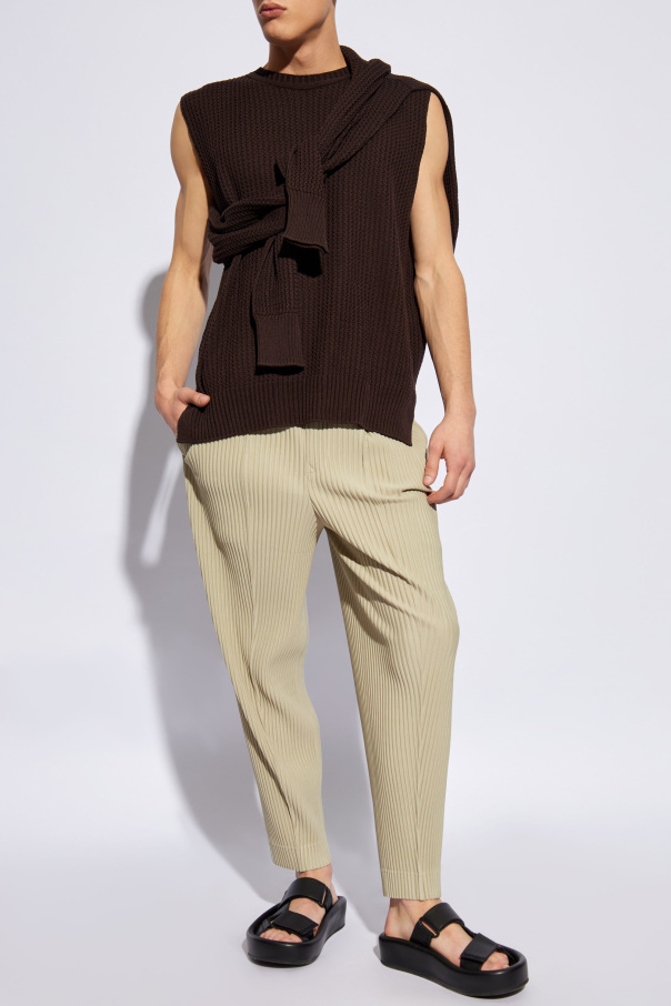 Issey Miyake Homme Plisse Pleated trousers with crease