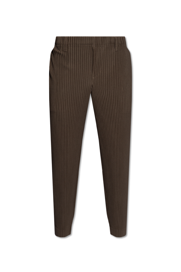 Issey Miyake Homme Plisse Pleated Stretch-cotton trousers