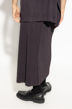 Homme Plissé Issey Miyake Pleated trousers with fold