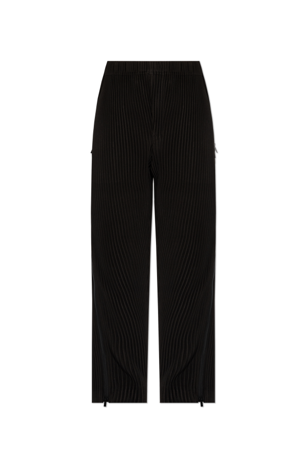 Pleated trousers with zippers in the legs od Homme Plissé Issey Miyake