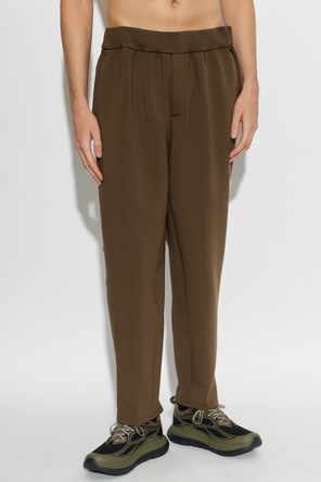 Nike Brown Nike track pants in a dark olive-brown shade