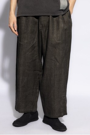 Yohji Yamamoto Loose-fitting linen com trousers