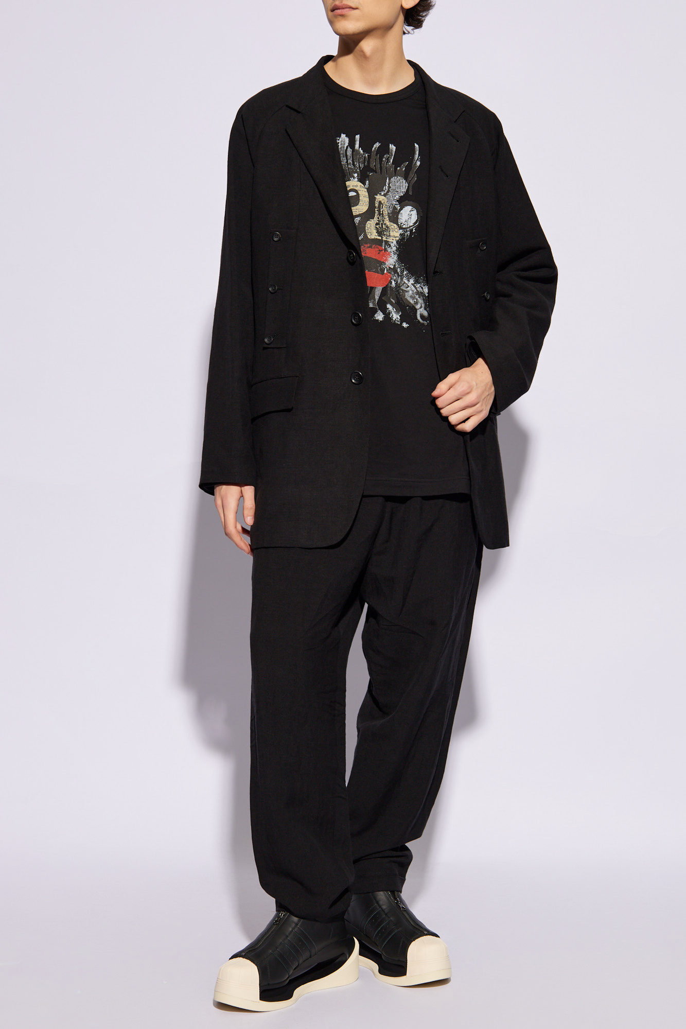 Yohji Yamamoto trousers sabelle with tapered legs