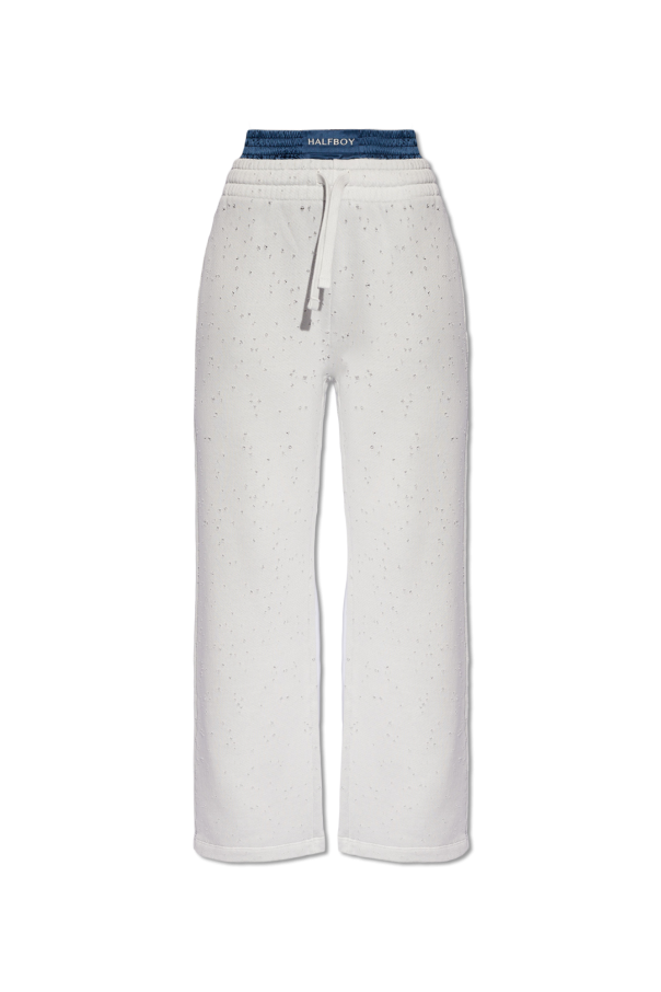 HALFBOY Spodnie dresowe z efektem ‘vintage’