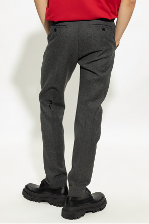 sneakersy calvin klein jeans jodey b4s0715 olive night black Wool pleat-front trousers