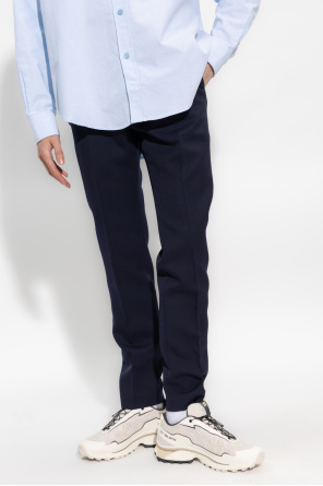 Ami Alexandre Mattiussi Wool pleat-front trousers