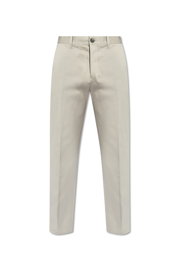 Ami Alexandre Mattiussi Pleat-front trousers with logo