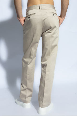 Ami Alexandre Mattiussi Pleat-front trousers with logo