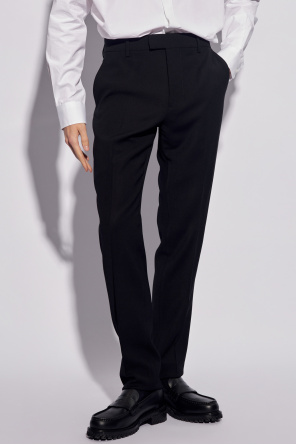 AMI Paris cotton Bermuda shorts Black Pleat-front trousers