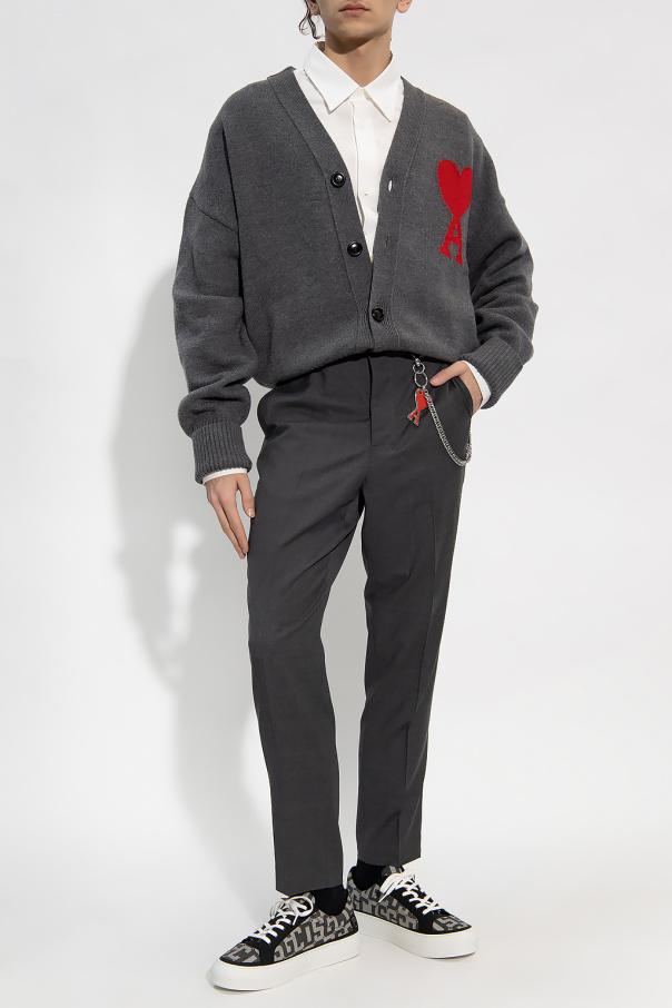 Ami Alexandre Mattiussi Wool pleat-front trousers