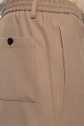 low-rise slim-cut jeans Blue Pleat-front trousers