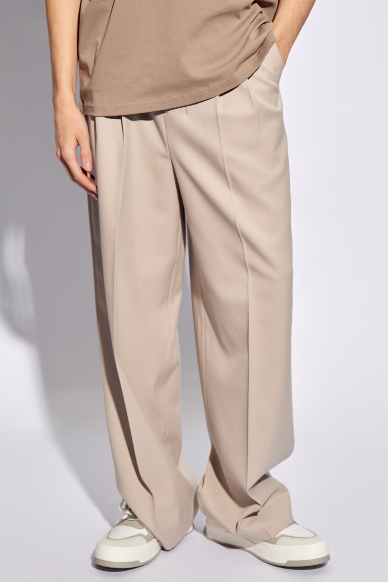 03 tape track pants Trousers with wide legs