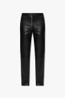 Ami Alexandre Mattiussi BLACK Leather trousers