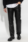 Ami Alexandre Mattiussi BLACK Leather trousers