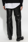 Ami Alexandre Mattiussi BLACK Leather trousers