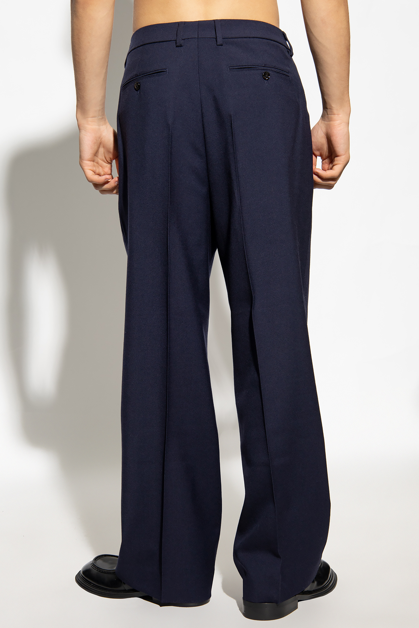 Ami Alexandre Mattiussi Wool pleat-front trousers