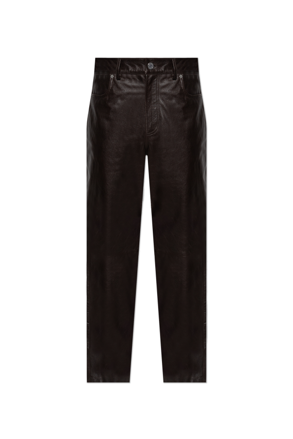 Ami Alexandre Mattiussi Leather trousers