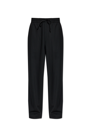 Pantalones de lana de pierna ancha