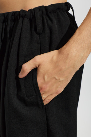 Yohji Yamamoto Wełniane spodnie z szerokimi nogawkami