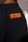 Heron Preston Save The Duck Kids TEEN logo-print cotton track shorts Orange