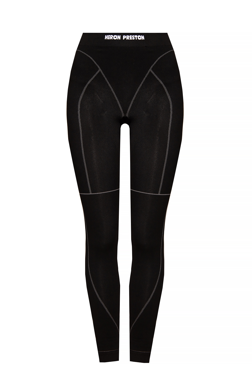 IetpShops Italy - High Neck Embellished Maxi Dress - Black Leggings with  logo Heron Preston