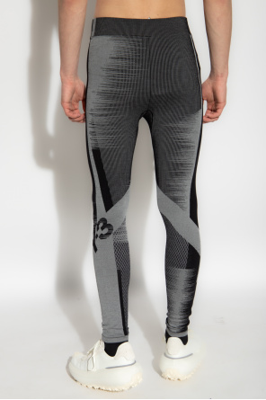 Il Gufo Distressed-Shorts mit Camouflage-Print Grün Training leggings