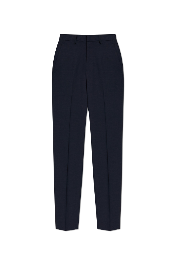 Theory Wool pleat-front trousers