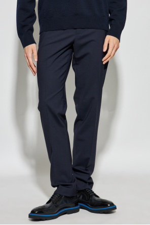 Theory Wool pleat-front trousers