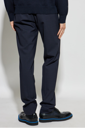 Theory Wool pleat-front trousers