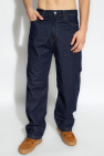 Carhartt WIP NAVY BLUE Jeans with logo