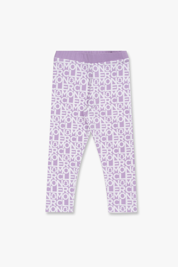 Moncler Enfant printed sweatpants off white 1 trousers