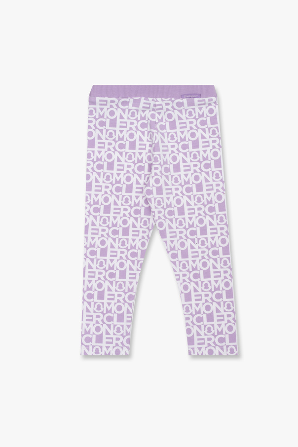 Moncler Enfant printed sweatpants off white 1 trousers