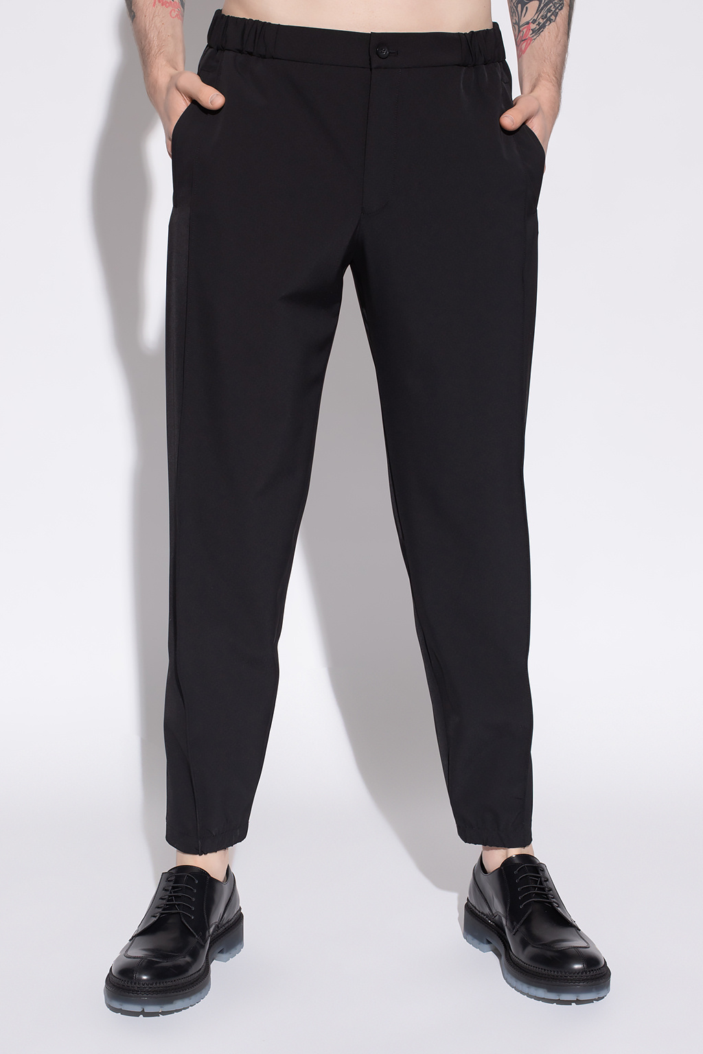 Emporio Armani trousers Striped with stitching