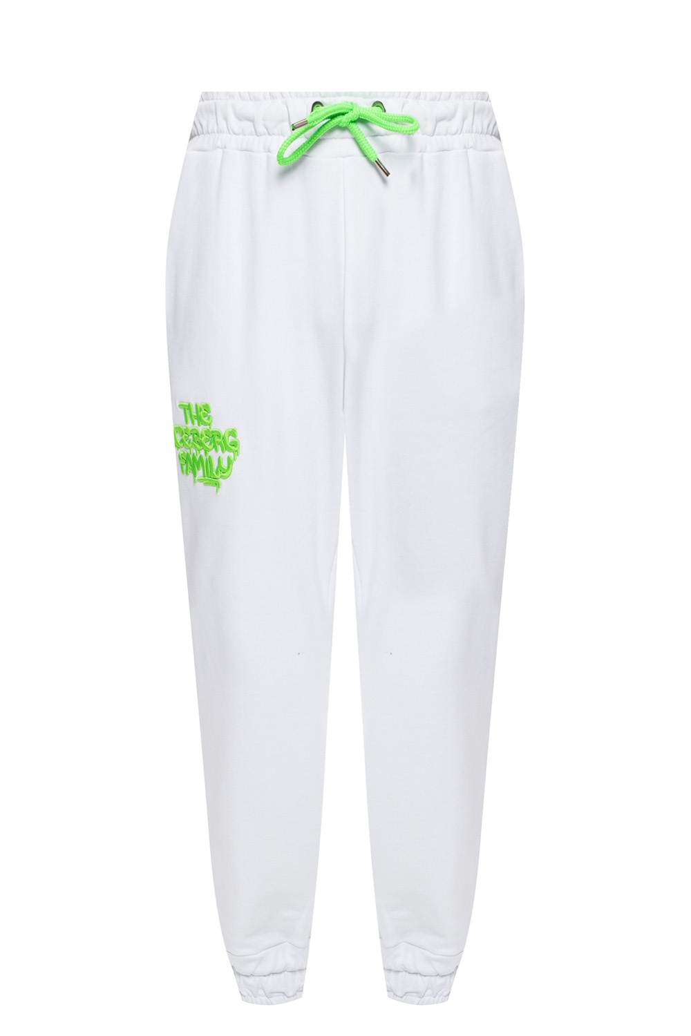 sweatpants with logo on front
