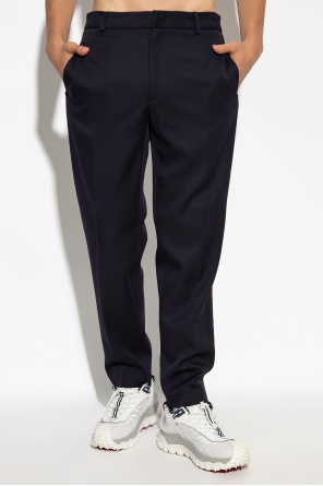 Moncler Wool pleat-front high-waisted trousers