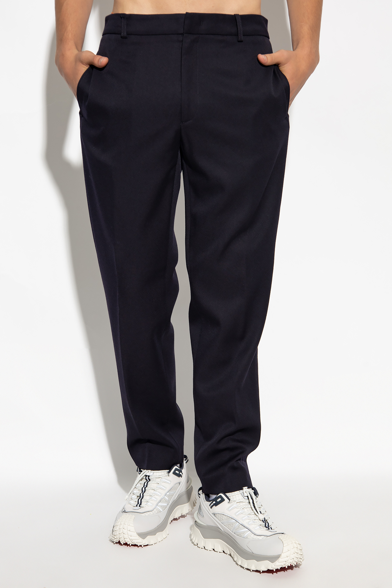 Moncler Wool pleat-front trousers