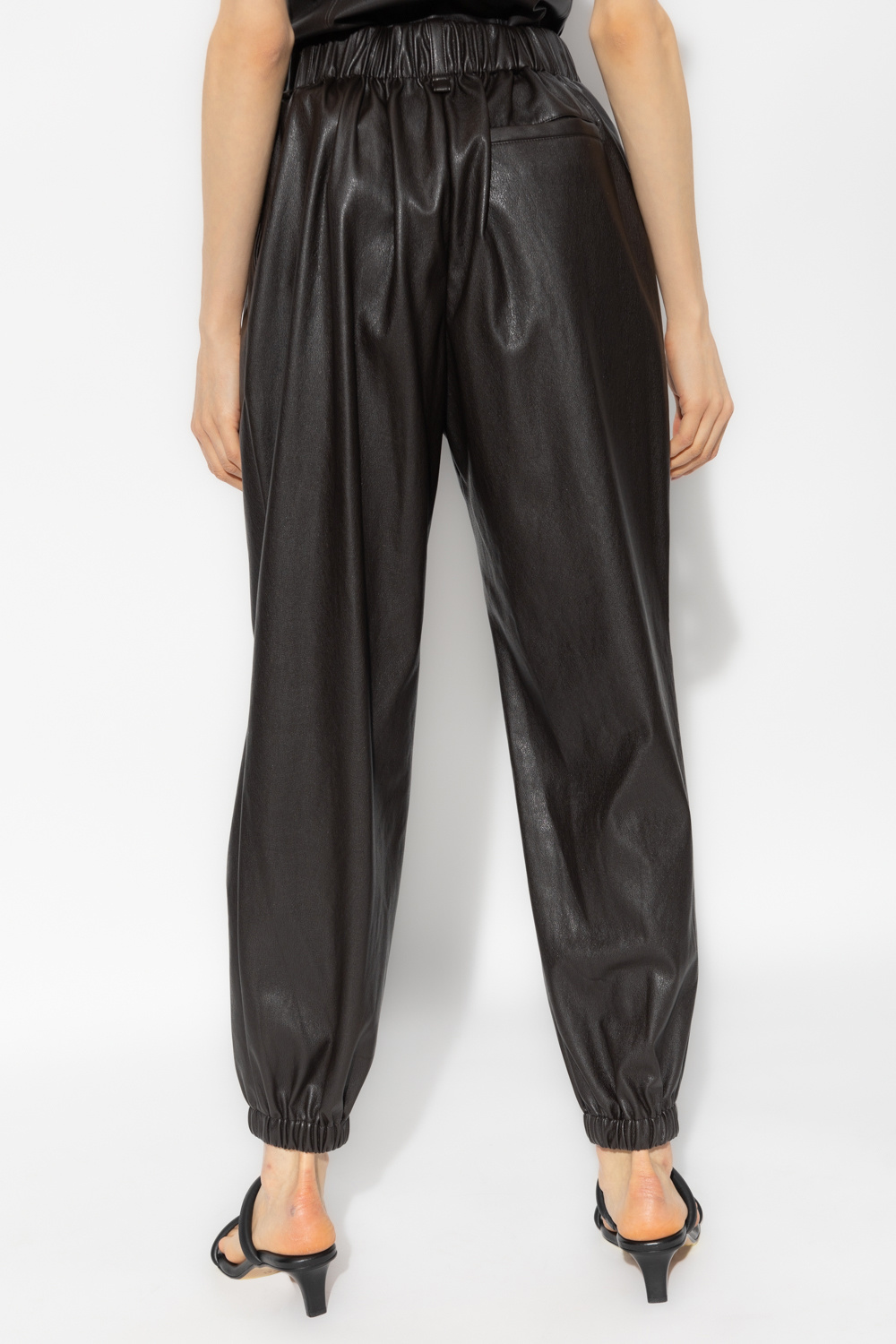 Issey Miyake Faux leather trousers