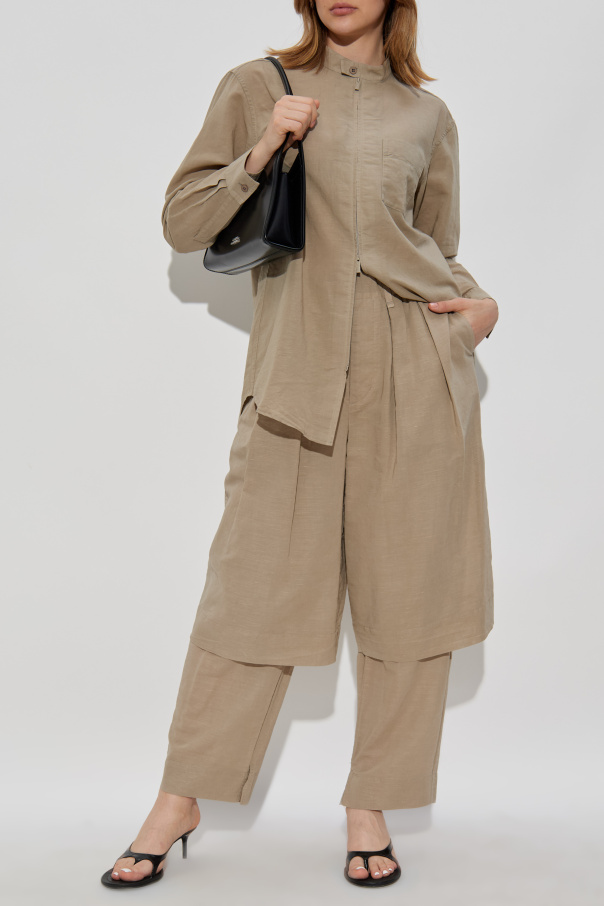 Issey Miyake Spodnie z zaszewkami