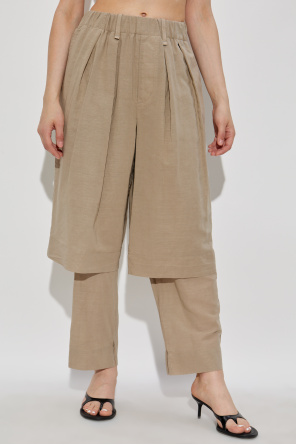 Issey Miyake Spodnie z zaszewkami